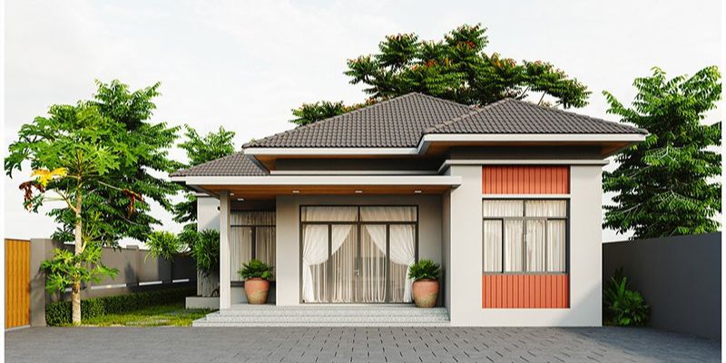 30+ mẫu nhà cấp 4 hiện đại, đẹp, tiện nghi, xu hướng nhất 14 nhà mái nhật lệch