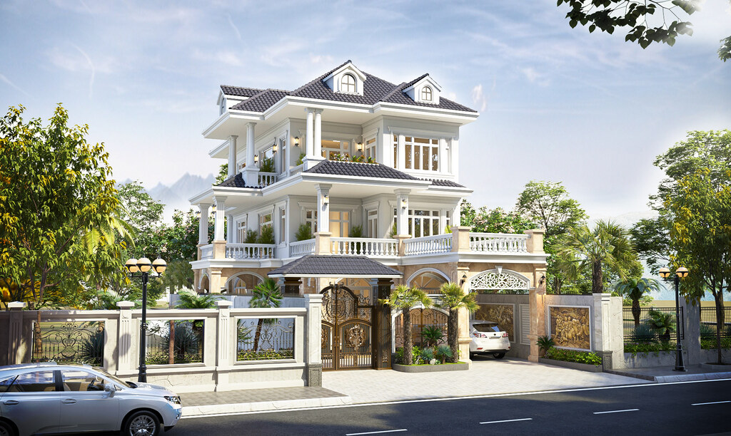 nhà mái nhật tân cổ điển