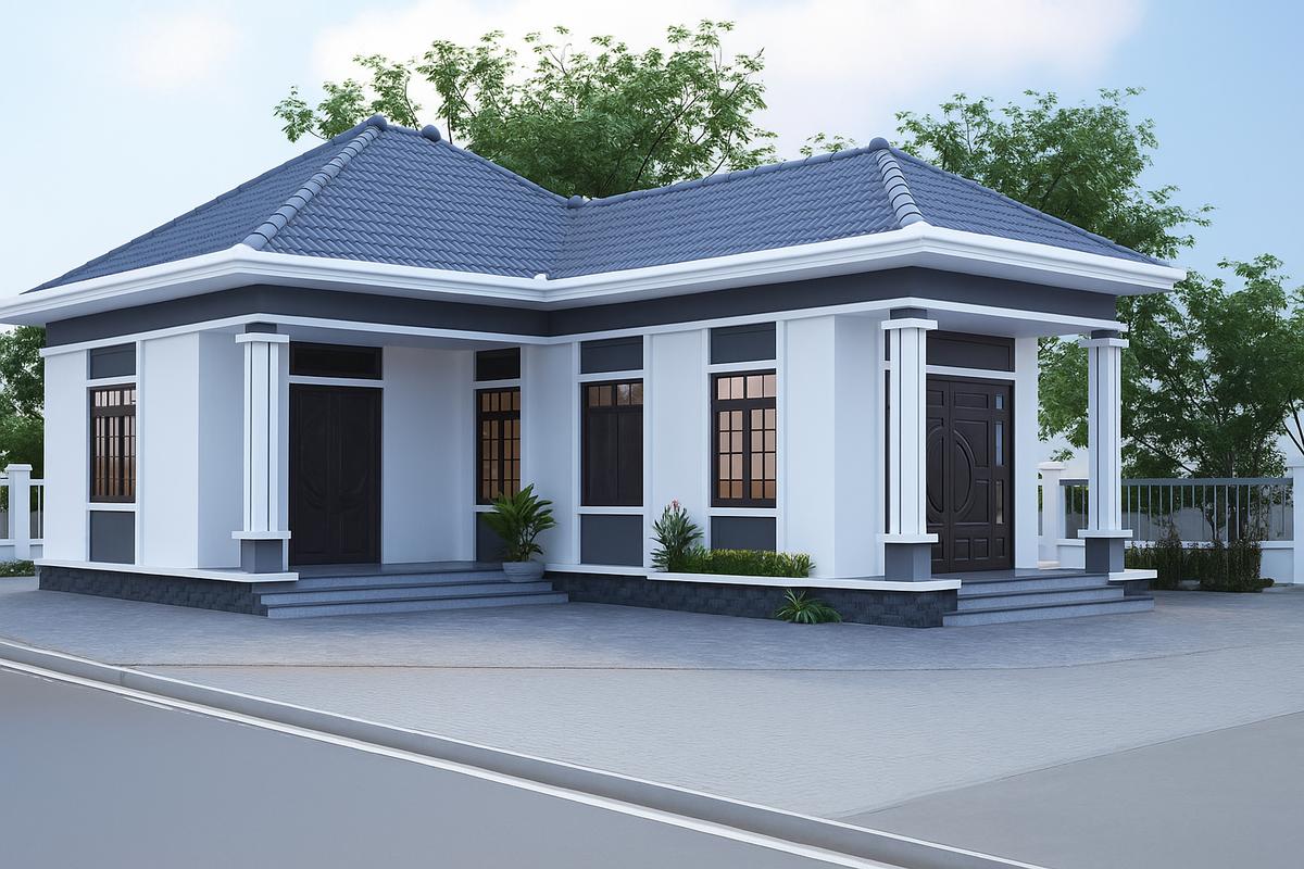 nhà mái nhật tối giản