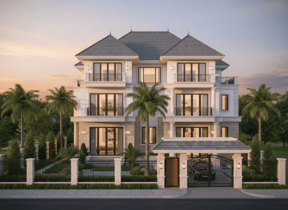 Nhà mái Thái 3 tầng hiện đại