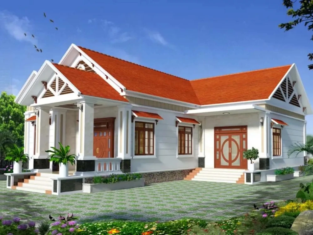 Nhà mái Thái chữ L 