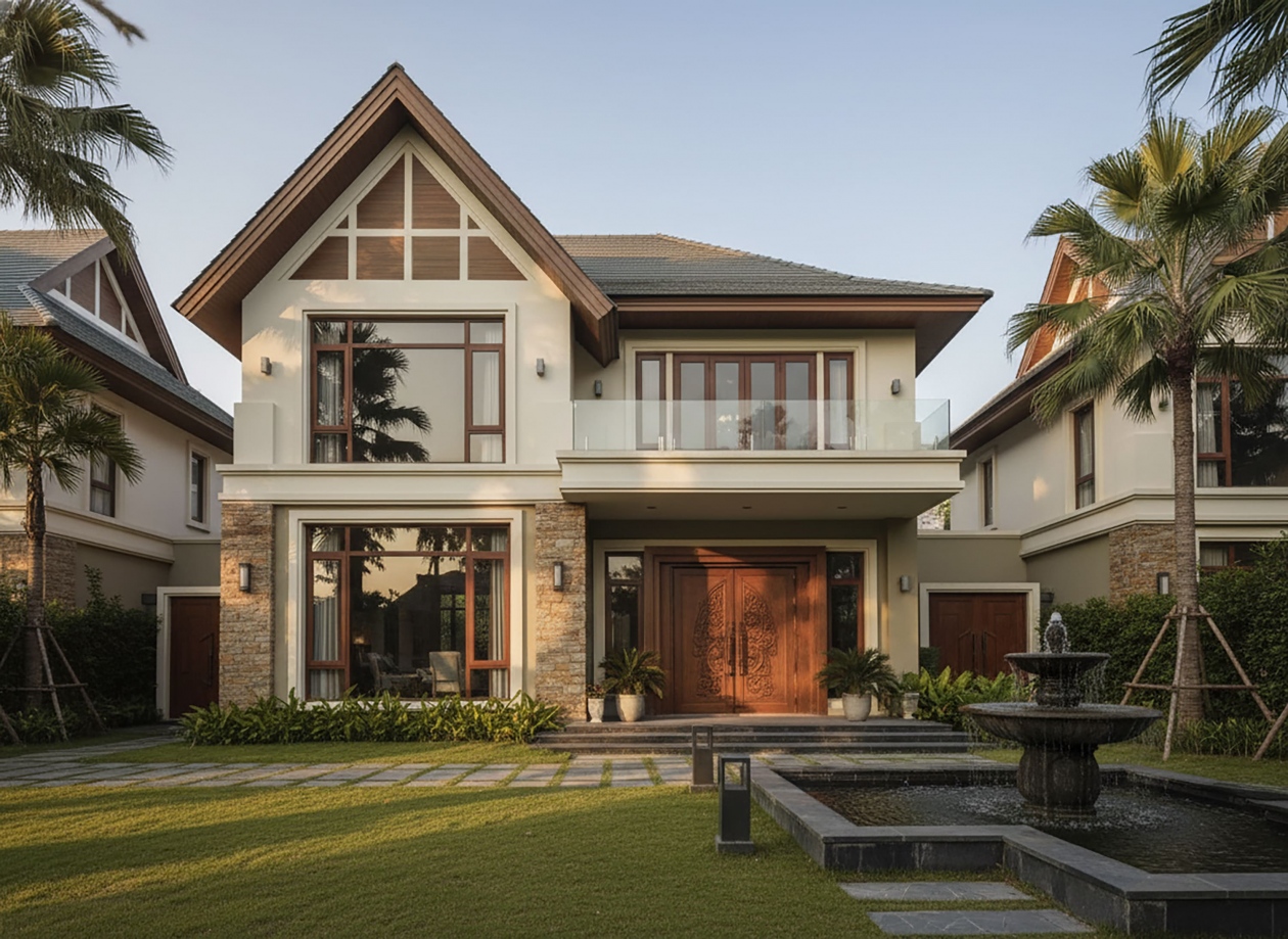 50+ mẫu nhà mái Thái đẹp, bắt kịp xu hướng 2026 10 nhà mái thái đơn giản