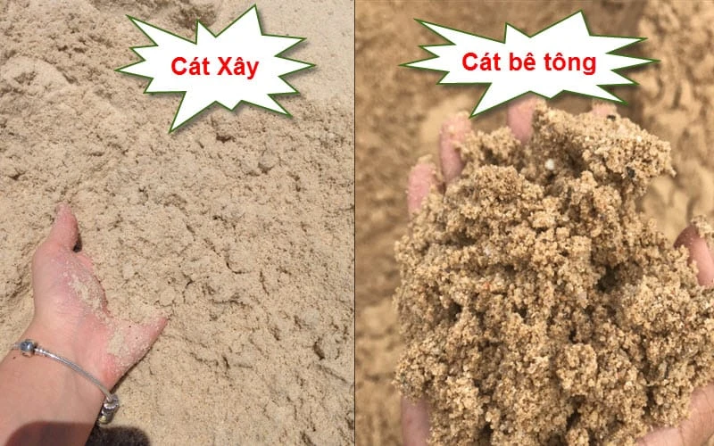Phân biệt cát xây thường và cát bê tông