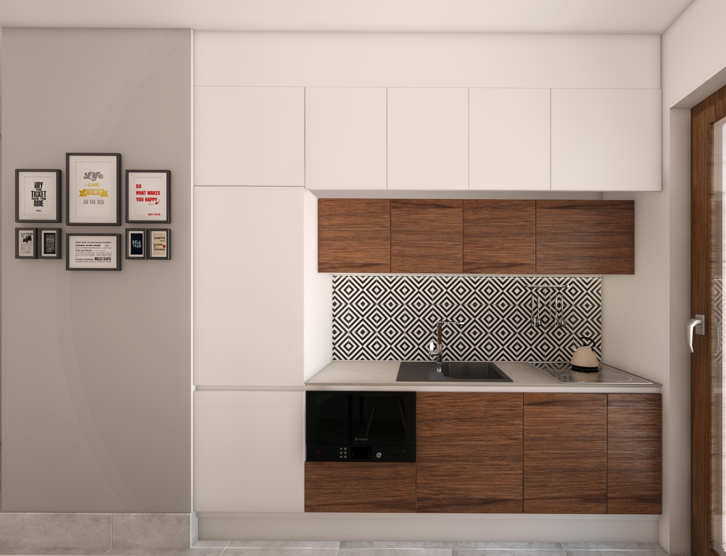 5 Tips phối màu gạch lát nền và ốp tường chuẩn thẩm mỹ 9 phối màu gạch lát nền và ốp tường phòng bếp