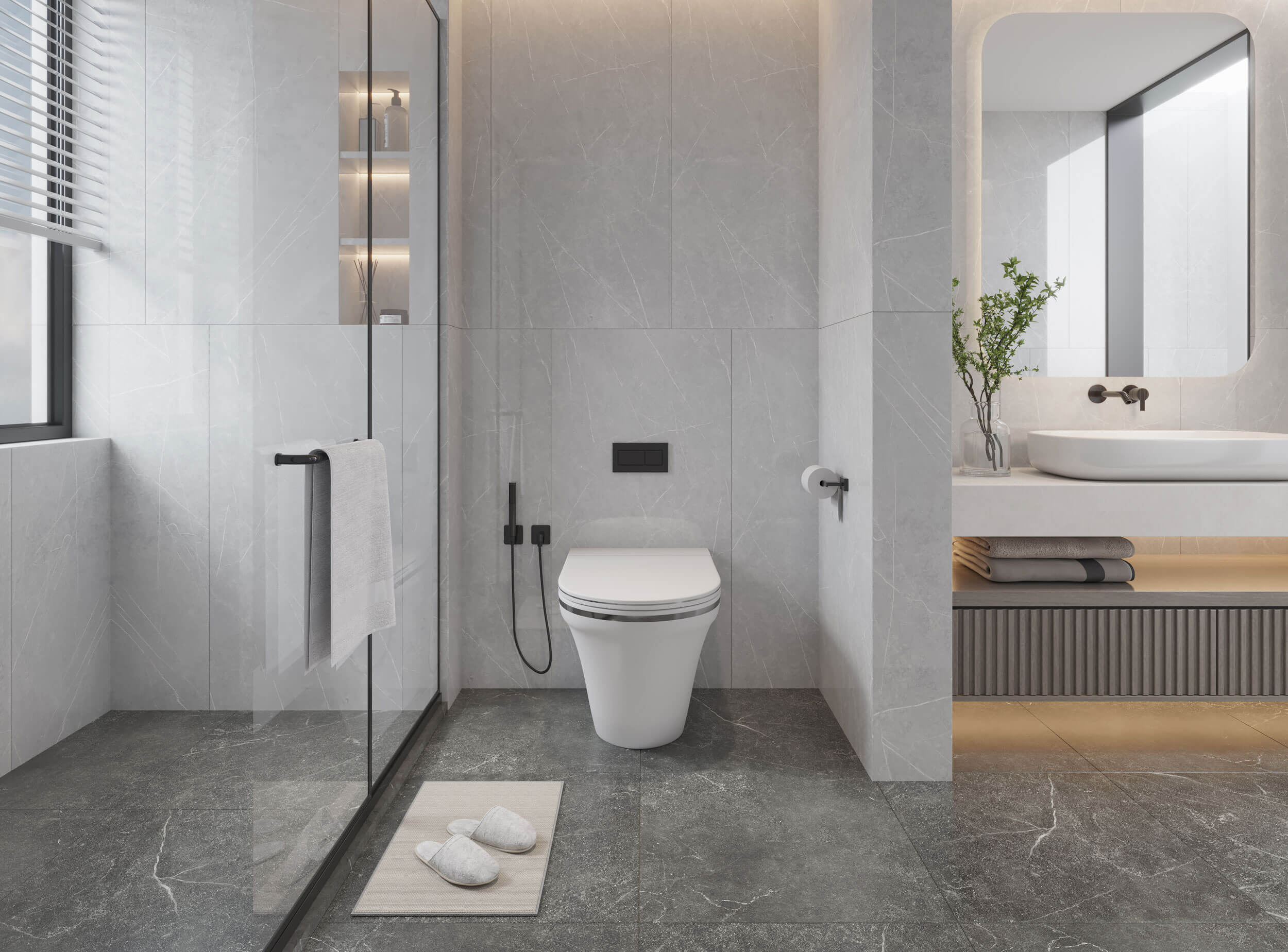 Top 12 mẫu gạch ốp lát nhà tắm đẹp hiếm gặp 2025 - Ốp gạch nhà tắm không lỗi thời 15 phoi-mau-cho-gach-lat-nen-va-op-tuong