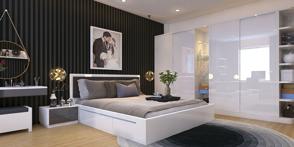 phòng ngủ vợ chồng hiện đại