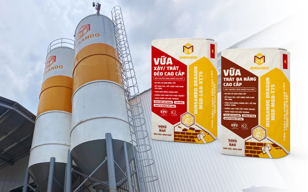 Ứng dụng cát sấy khô trong xây dựng, sản xuất hiện nay 1 sản xuất keo dán gạch vữa trộn sẵn