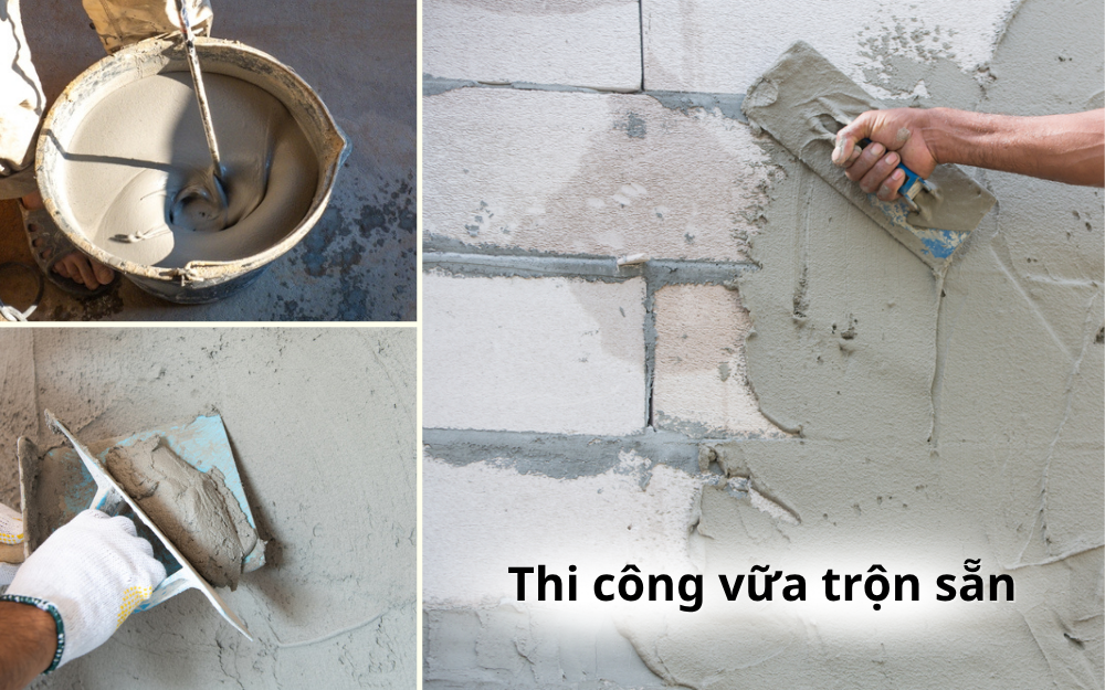 thi công vữa trộn sẵn
