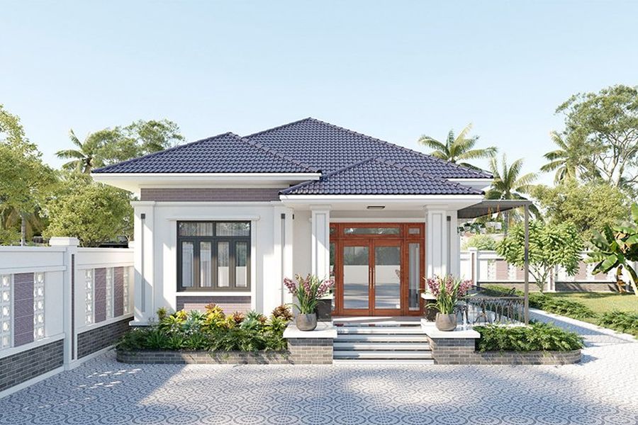 top mẫu nhà mái nhật 1 tầng