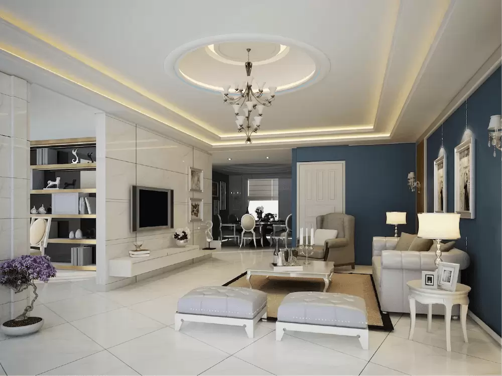 trần thạch cao chìm cho phòng khách
