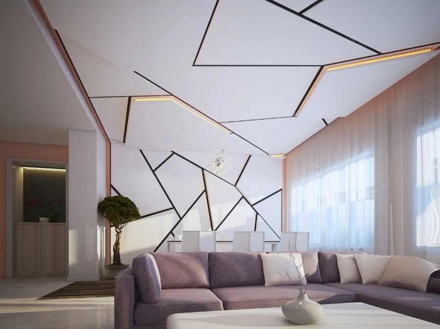 Trần thạch cao ấn tượng với phong cách Contemporary