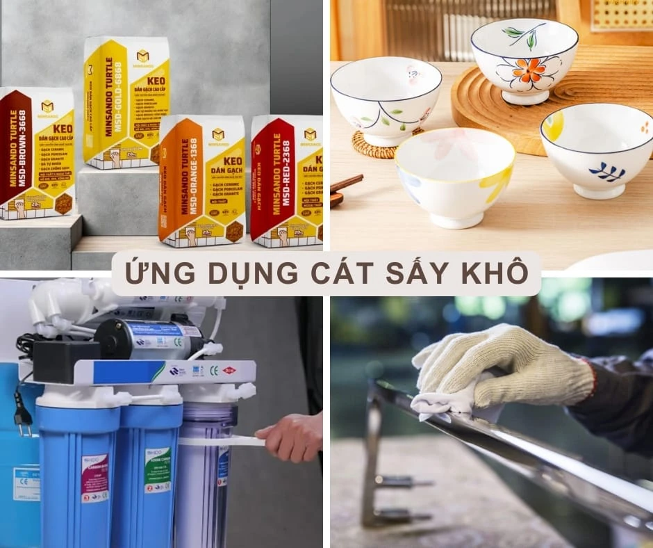 Ứng dụng cát sấy khô trong xây dựng, sản xuất hiện nay