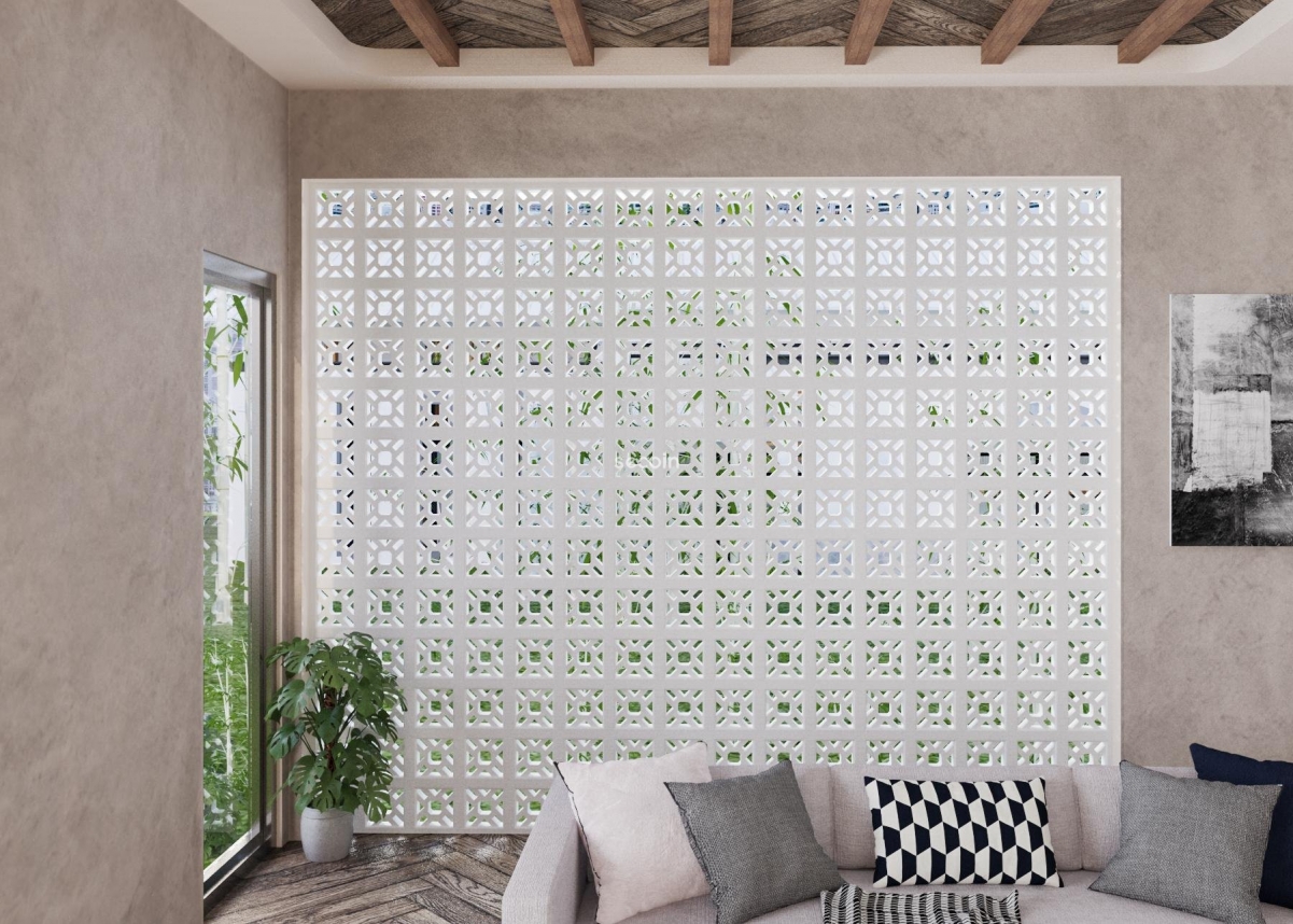 Gạch lấy sáng là gì? 20+ ý tưởng ứng dụng gạch lấy sáng trong nội thất 10 vách ngăn phòng khách với gạch bông