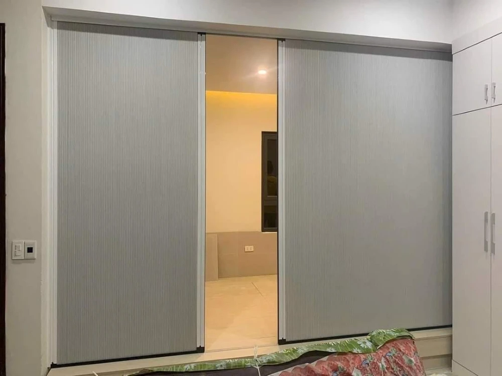 10+ ý tưởng làm vách ngăn chia phòng đẹp 12 Vách ngăn rèm tổ ong