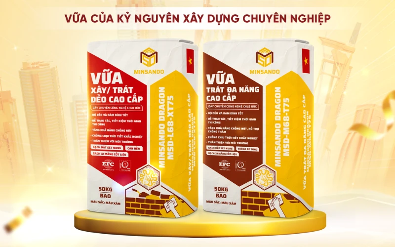 Cũng là vữa xây dựng ... Nhưng không như bạn nghĩ! 2 Bộ sản phẩm vữa từ MINSANDO - Vữa cho kỷ nguyên xây dựng chuyên nghiệp.